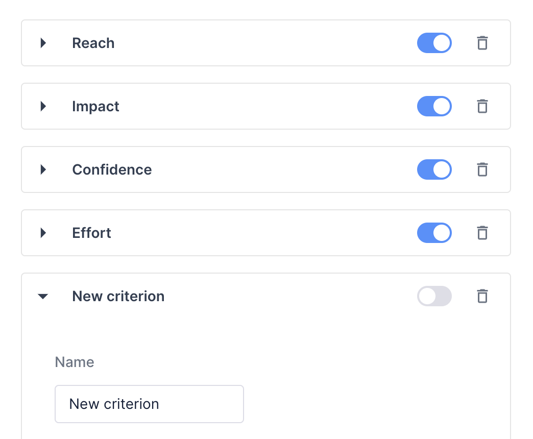 Change the prioritization settings to prioritize with custom criteria