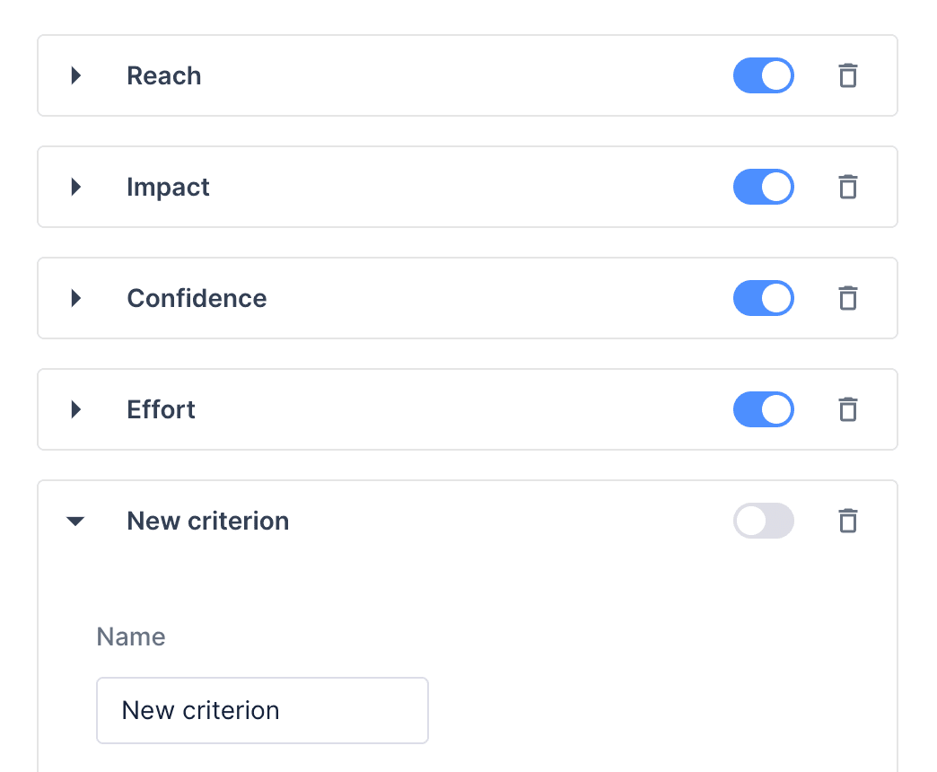 Change the prioritization settings to prioritize with custom criteria